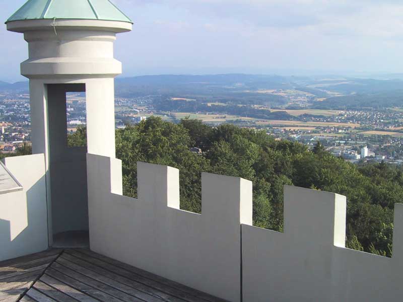 Blick vom Säli auf die Ruine